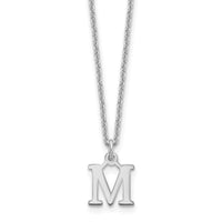 Load image into Gallery viewer, 14KW Cutout Letter M Initial Necklace
