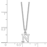 Load image into Gallery viewer, 14KW Cutout Letter N Initial Necklace
