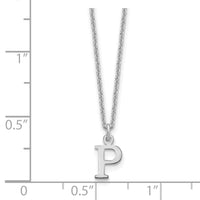 Load image into Gallery viewer, 14KW Cutout Letter P Initial Necklace
