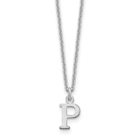 Load image into Gallery viewer, 14KW Cutout Letter P Initial Necklace
