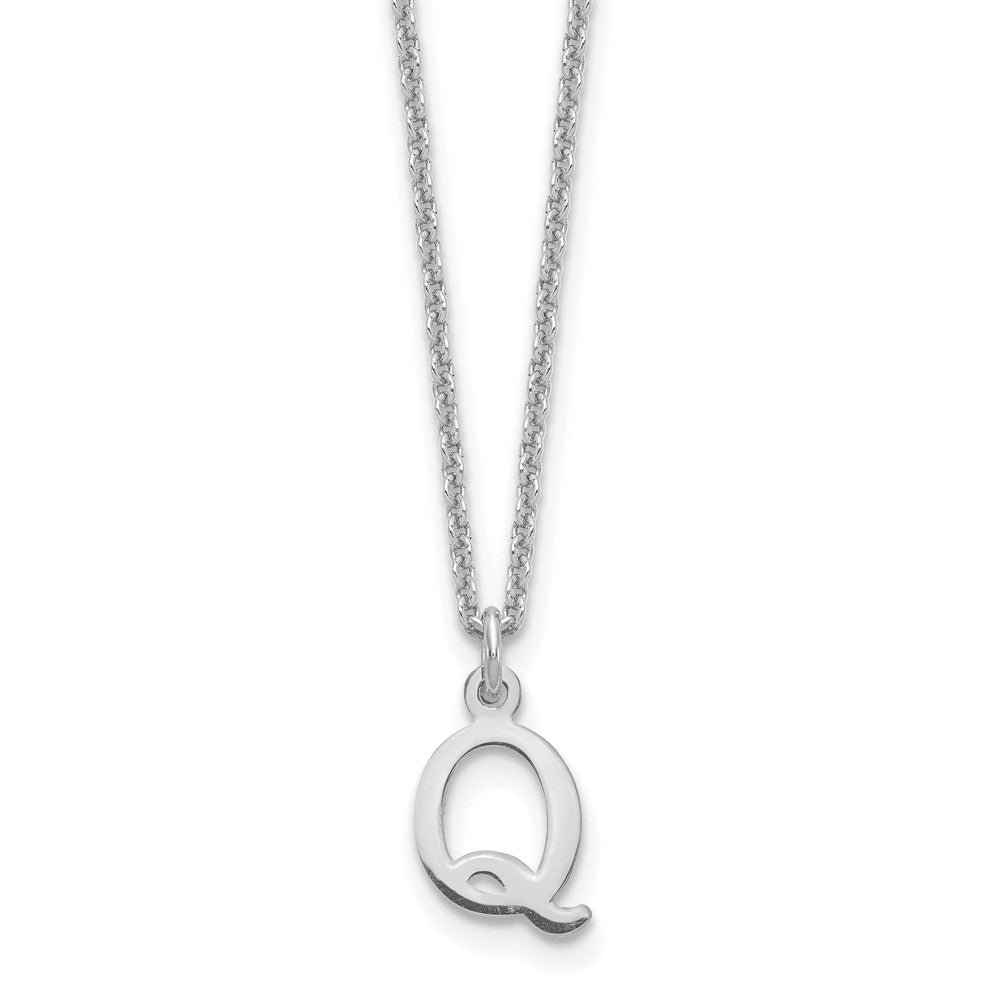 14KW Cutout Letter Q Initial Necklace