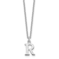 Load image into Gallery viewer, 14KW Cutout Letter R Initial Necklace
