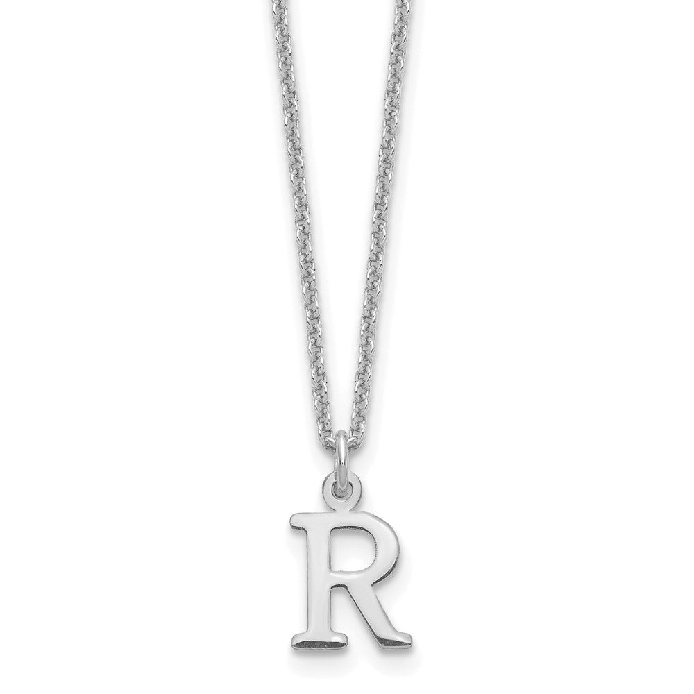 14KW Cutout Letter R Initial Necklace