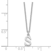 Load image into Gallery viewer, 14KW Cutout Letter S Initial Necklace
