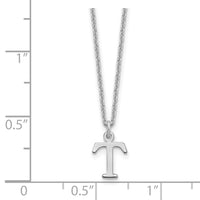 Load image into Gallery viewer, 14KW Cutout Letter T Initial Necklace
