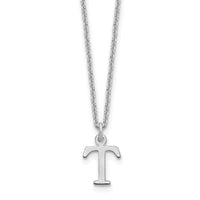 Load image into Gallery viewer, 14KW Cutout Letter T Initial Necklace
