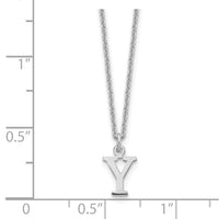 Load image into Gallery viewer, 14KW Cutout Letter Y Initial Necklace
