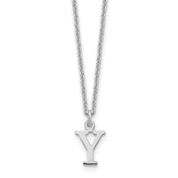 Load image into Gallery viewer, 14KW Cutout Letter Y Initial Necklace
