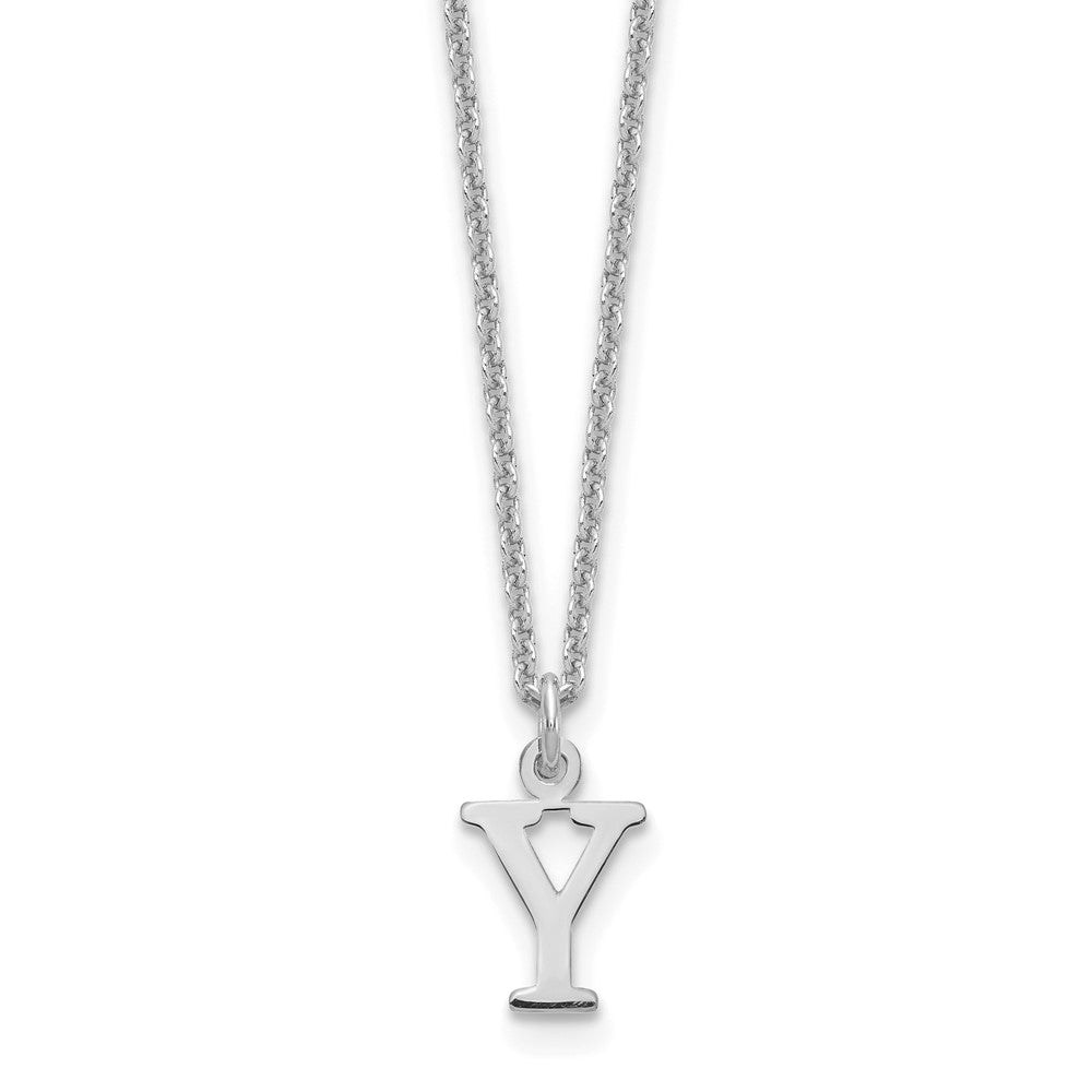 14KW Cutout Letter Y Initial Necklace