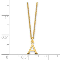 Load image into Gallery viewer, 14KY Cutout Letter A Initial Necklace
