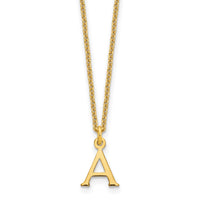 Load image into Gallery viewer, 14KY Cutout Letter A Initial Necklace

