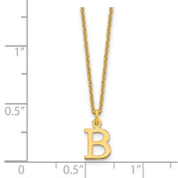 Load image into Gallery viewer, 14KY Cutout Letter B Initial Necklace
