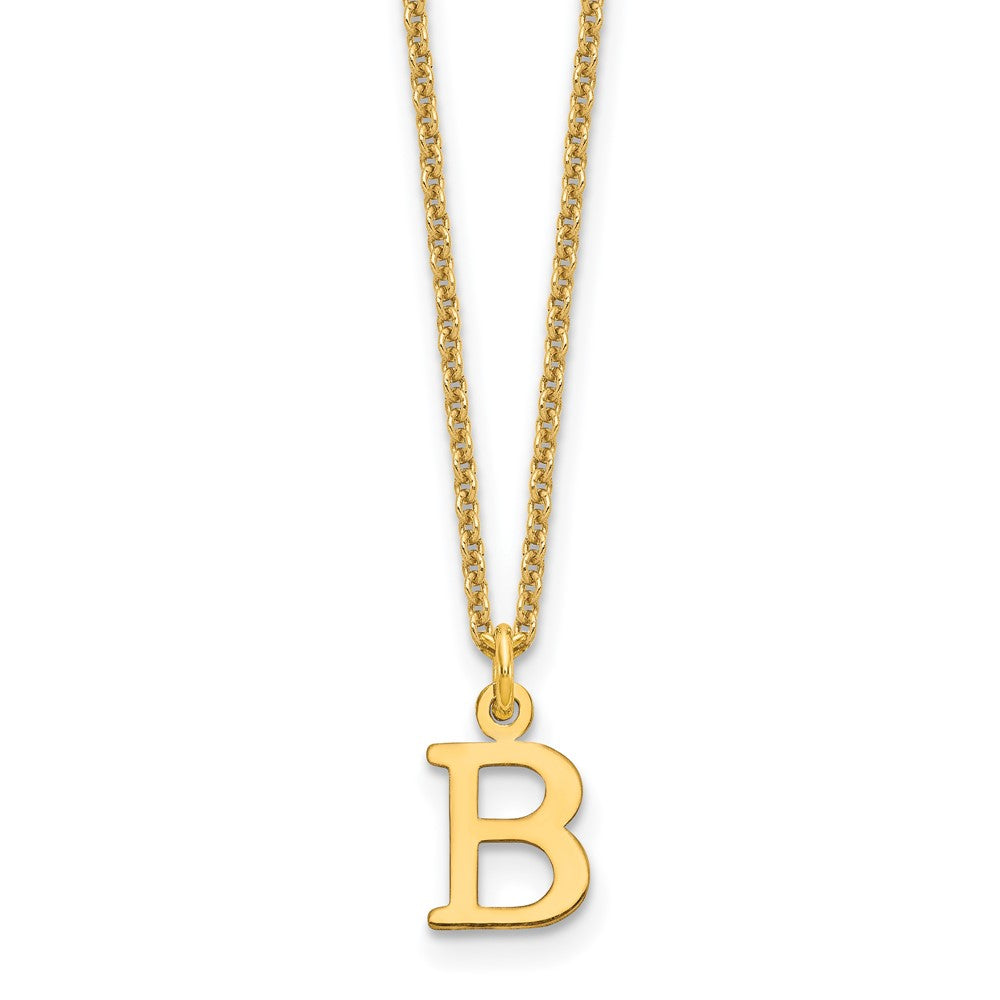 14KY Cutout Letter B Initial Necklace