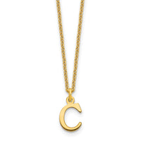 Load image into Gallery viewer, 14KY Cutout Letter C Initial Necklace
