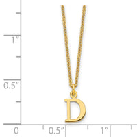 Load image into Gallery viewer, 14KY Cutout Letter D Initial Necklace
