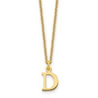 Load image into Gallery viewer, 14KY Cutout Letter D Initial Necklace
