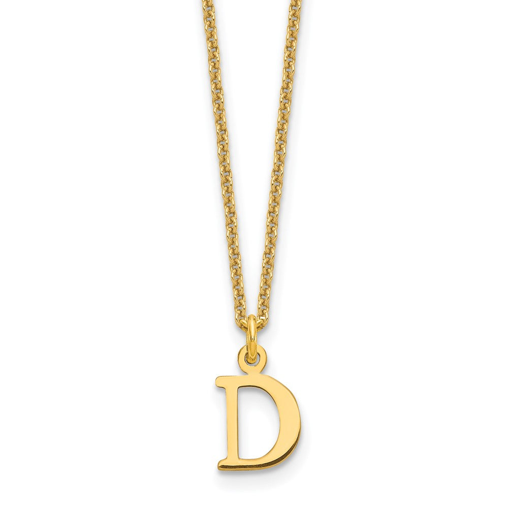 14KY Cutout Letter D Initial Necklace