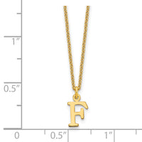 Load image into Gallery viewer, 14KY Cutout Letter F Initial Necklace
