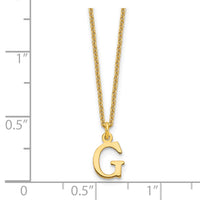 Load image into Gallery viewer, 14KY Cutout Letter G Initial Necklace
