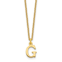 Load image into Gallery viewer, 14KY Cutout Letter G Initial Necklace
