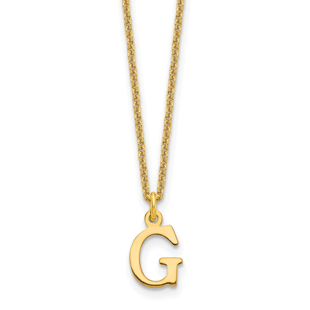 14KY Cutout Letter G Initial Necklace