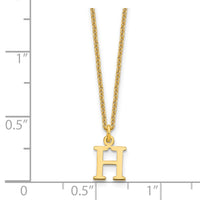 Load image into Gallery viewer, 14KY Cutout Letter H Initial Necklace

