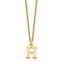 Load image into Gallery viewer, 14KY Cutout Letter H Initial Necklace
