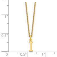 Load image into Gallery viewer, 14KY Cutout Letter I Initial Necklace
