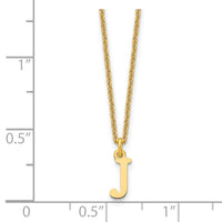 Load image into Gallery viewer, 14KY Cutout Letter J Initial Necklace

