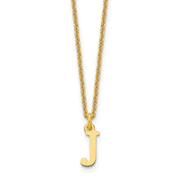 Load image into Gallery viewer, 14KY Cutout Letter J Initial Necklace
