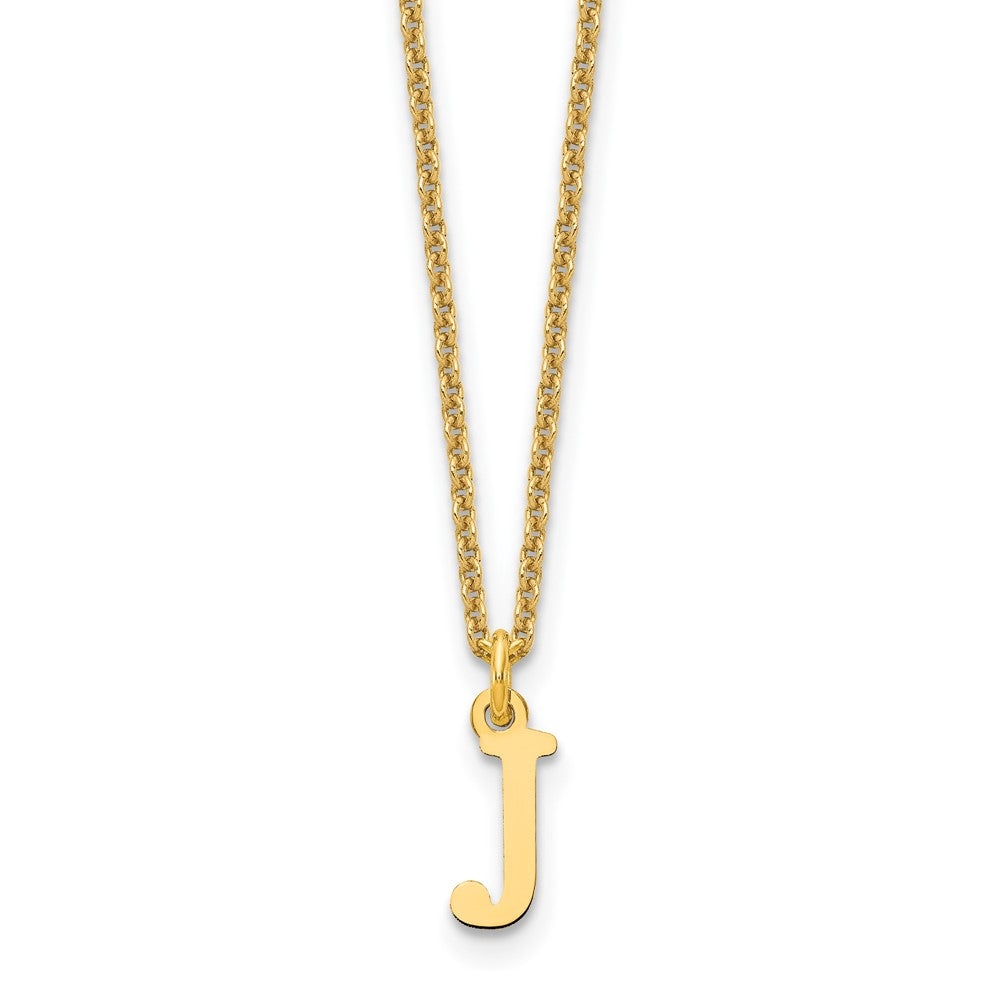14KY Cutout Letter J Initial Necklace