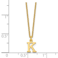 Load image into Gallery viewer, 14KY Cutout Letter K Initial Necklace
