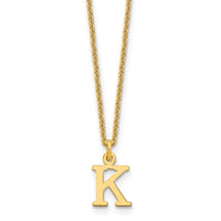 Load image into Gallery viewer, 14KY Cutout Letter K Initial Necklace

