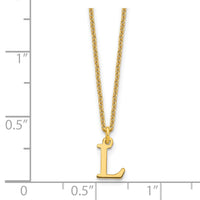 Load image into Gallery viewer, 14KY Cutout Letter L Initial Necklace
