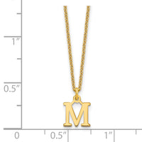 Load image into Gallery viewer, 14KY Cutout Letter M Initial Necklace
