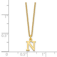Load image into Gallery viewer, 14KY Cutout Letter N Initial Necklace
