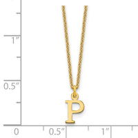 Load image into Gallery viewer, 14KY Cutout Letter P Initial Necklace
