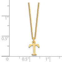 Load image into Gallery viewer, 14KY Cutout Letter T Initial Necklace
