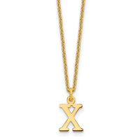 Load image into Gallery viewer, 14KY Cutout Letter X Initial Necklace
