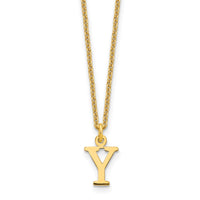 Load image into Gallery viewer, 14KY Cutout Letter Y Initial Necklace
