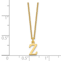 Load image into Gallery viewer, 14KY Cutout Letter Z Initial Necklace
