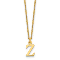 Load image into Gallery viewer, 14KY Cutout Letter Z Initial Necklace
