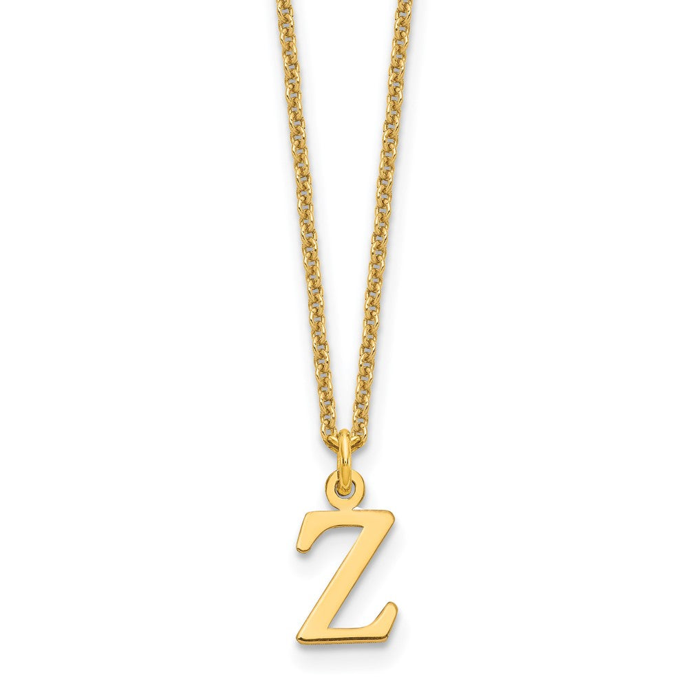 14KY Cutout Letter Z Initial Necklace