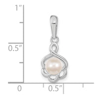 Load image into Gallery viewer, 14k White Gold 5mm Freshwater Cultured Pearl Pendant
