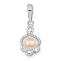 Load image into Gallery viewer, 14k White Gold 5mm Freshwater Cultured Pearl Pendant
