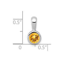 Load image into Gallery viewer, 14k White Gold .40 Citrine Pendant
