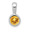 14k White Gold .40 Citrine Pendant