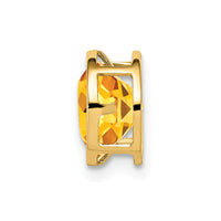 Load image into Gallery viewer, 14k 7mm Citrine bezel pendant
