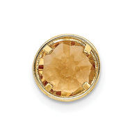 Load image into Gallery viewer, 14k 7mm Citrine bezel pendant
