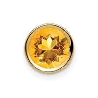Load image into Gallery viewer, 14k 7mm Citrine bezel pendant
